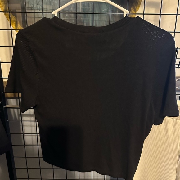Lanston nwt ribbed cotton spandex poly blend. Revolve brand semi crop top - Picture 3 of 4